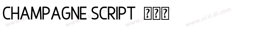 champagne script字体转换